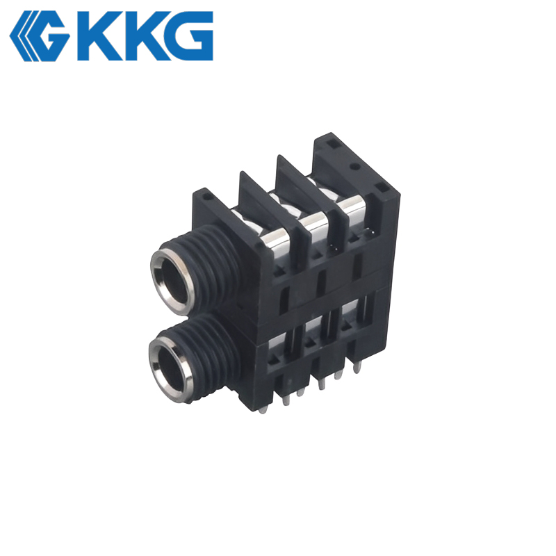 Right-Angle 6.35mm TRS Headphone Jack - PCB Mount丨PJ-6357D