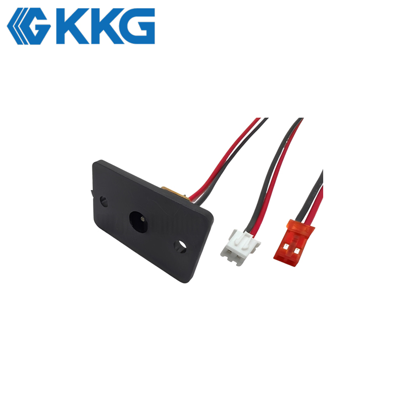 KKG DC019A: Vertical DC Power Socket with Panel Mount