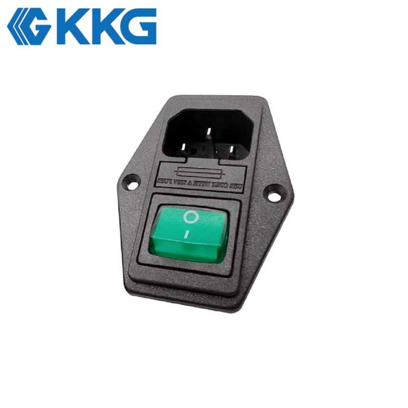 KKG JR-101-1FR2: Snap-in IEC Power Module with Switch