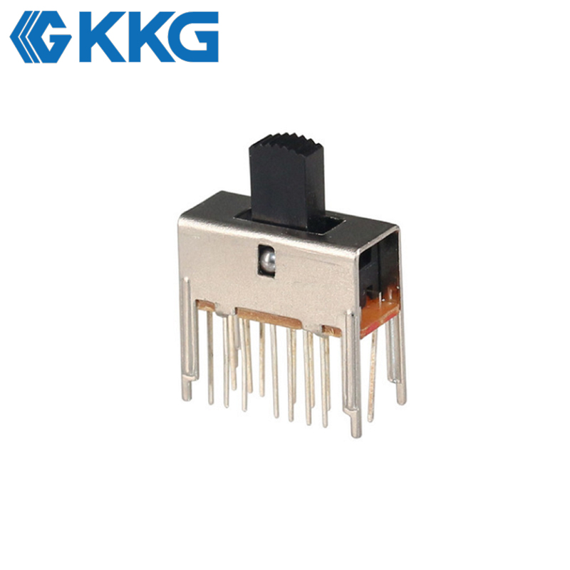 4-Pole 3-Position Vertical Slide Switch