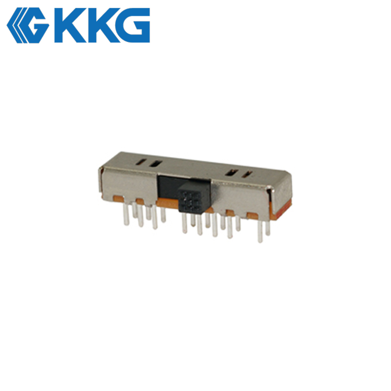 4-Pole 3-Position Vertical Slide Switch