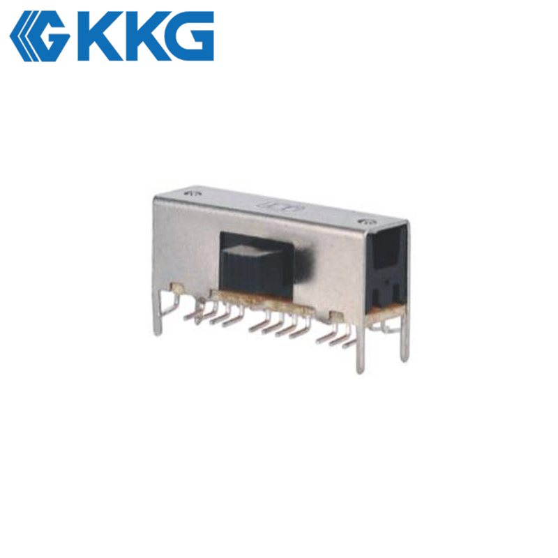 6-Pole 3-Position Right Angle Slide Switch