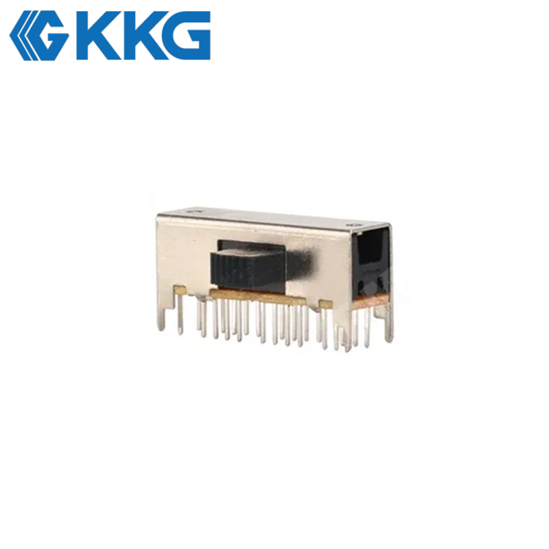 6-Pole 3-Position Right Angle Electrical Slide Switch