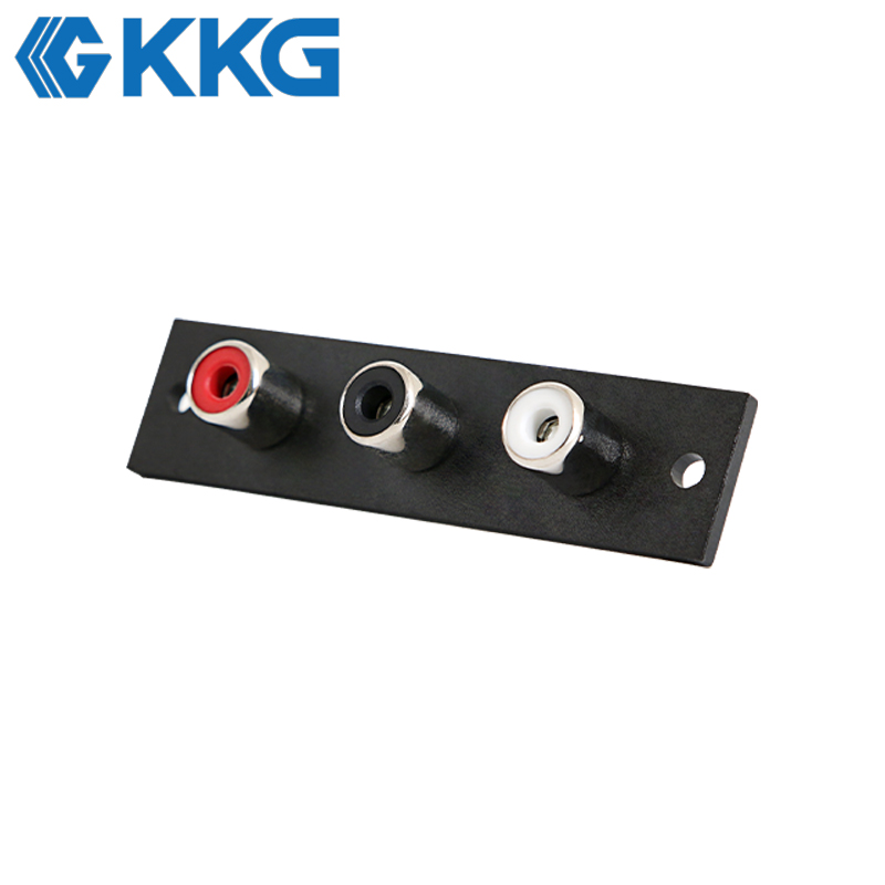 3-Port Horizontal Audio Video Jack