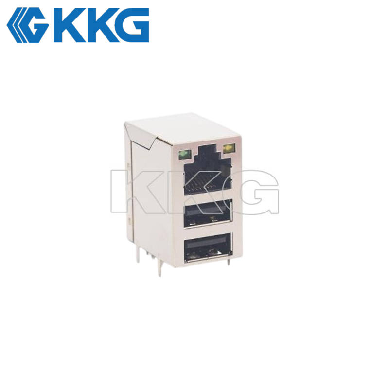 Right Angle PCB Network Interface Socket