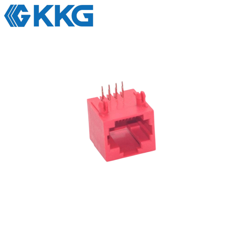 Single Port Right Angle PCB Network Socket