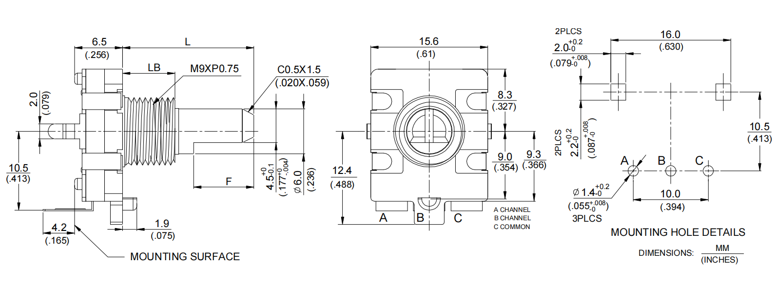 EC1612 Dimension