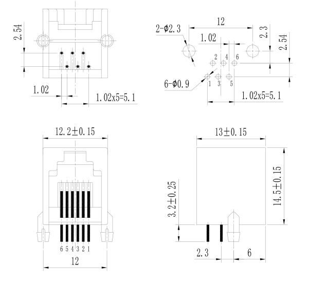 RJ45-5521-1X1-6P6C